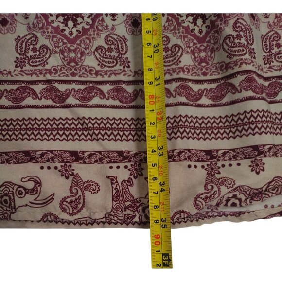 Rue21 Boho Chic Paisley Print Dress With Zipper & Cinched Waist Size S Polyester - Picture 9 of 9
